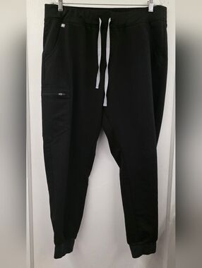 FIGS Zamora Jogger Scrub Pants Black XL Technical Collection Cargo Stretch